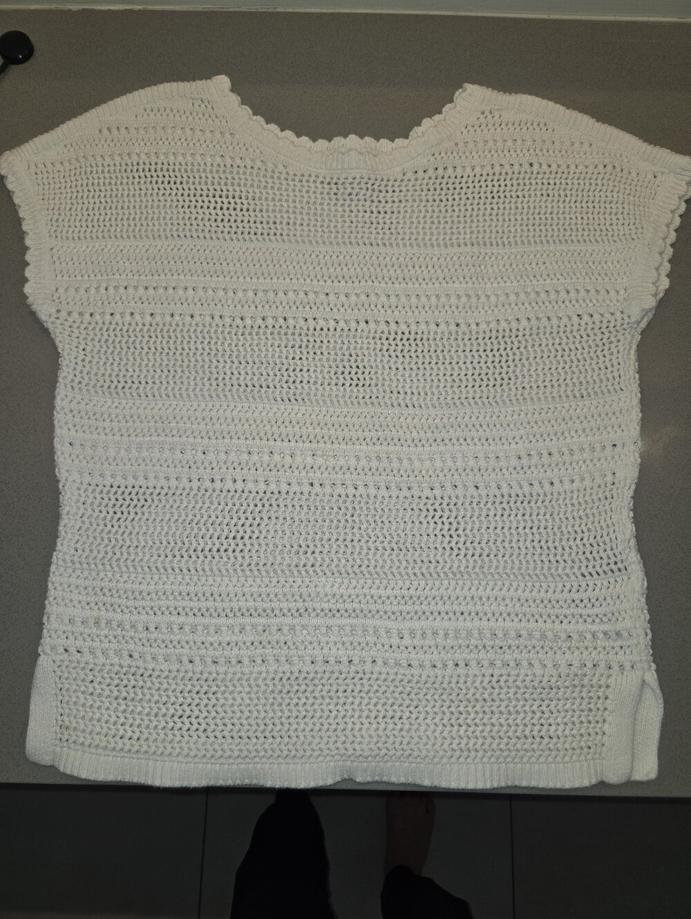 Old Navy White Crochet Knit Top